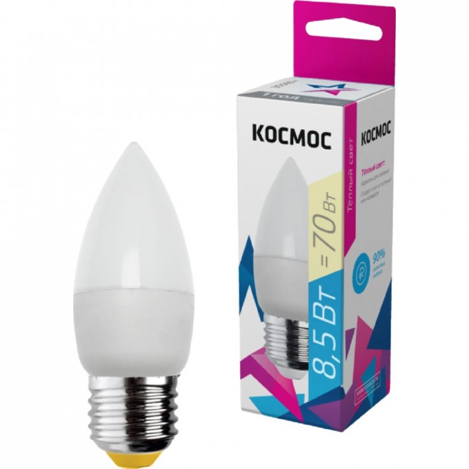 Светодиодная лампа КОСМОС BASIC LKECLED8.5WCNE2730